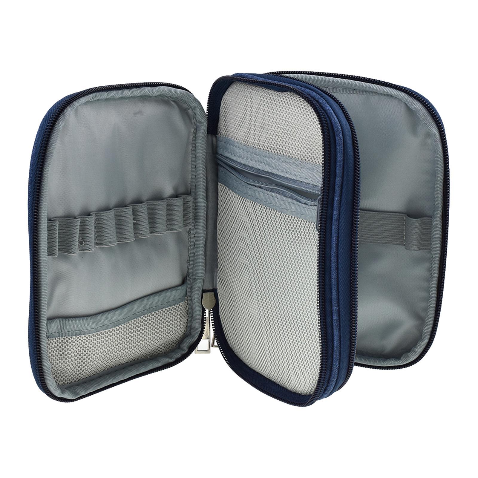 Travel Accessories Organizer Bag - حقيبة تخزين محمولة باللون الأزرق لحفظ