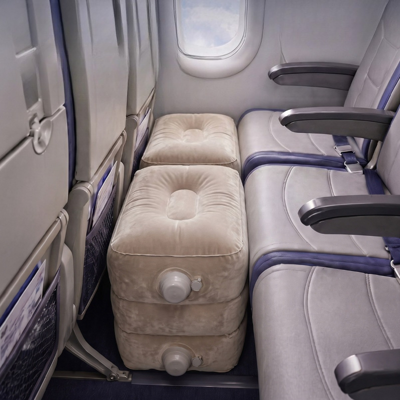 مسند قدم قابل للنفخ للرحلات ال - مراجعة Travel Accessories Long Flight وسعره