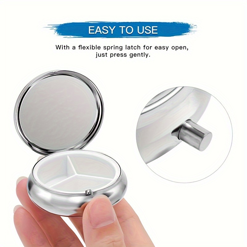 علبة أدوية معدنية مستديرة مسطح - مراجعة Travel Accessories As Gifts وسعره